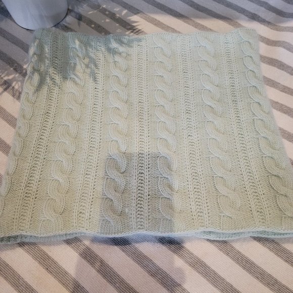 Topshop Mint Green Cablknit Infinity Scarf - Picture 1 of 7
